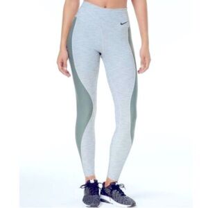 Nike Dri-Fit Gray Color Block High Waist Leggings